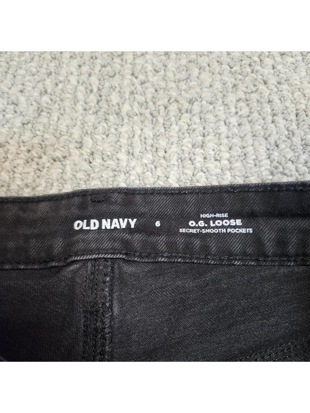 Old Navy High-Rise O.G. Loose Black Jeans Size 6 - Picture 5 of 12